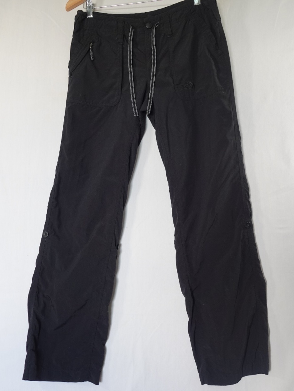 The North Face Pants Womens 8 Black Roll Tab Trekking Nylon Outdoor 30x30 Hike
